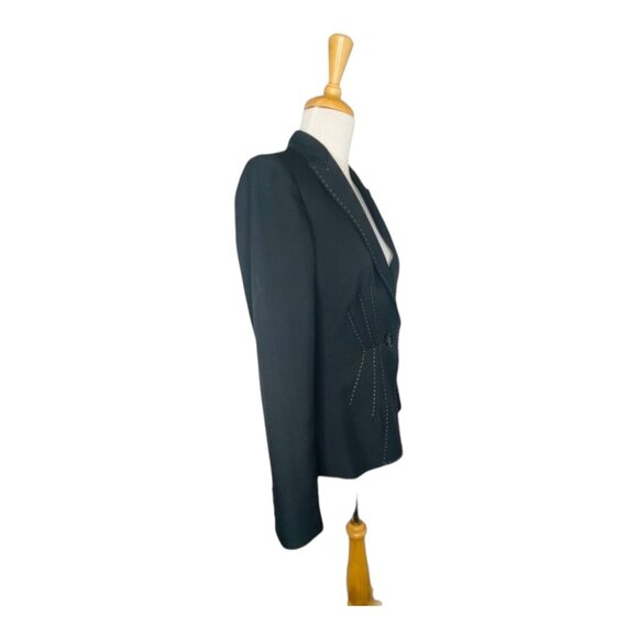 Kasper Womens Black Blazer Size 6 High-Quality Polyester Stylish Stitching Desig - Picture 7 of 8